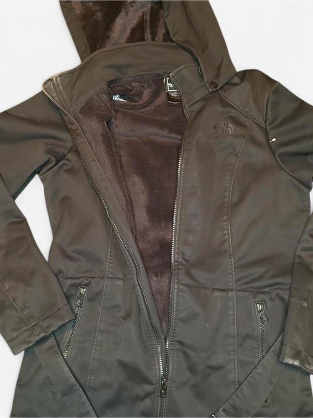 The North Face Women's black Hooded Softshell Trench Coat